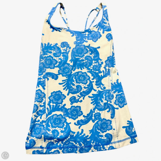 Athletic Tank Top By Lululemon In Floral Print, Size: 6