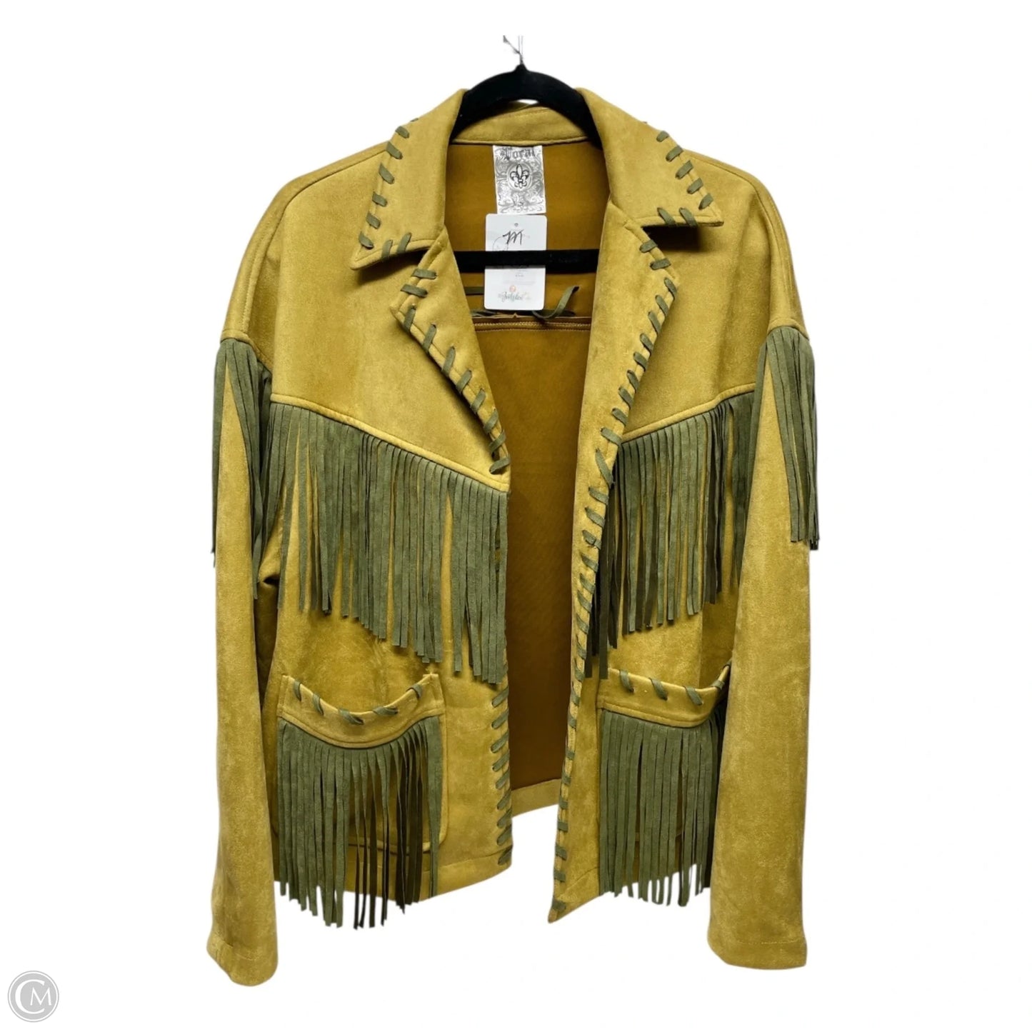 Jacket Other By Vocal In Green & Yellow, Size: M