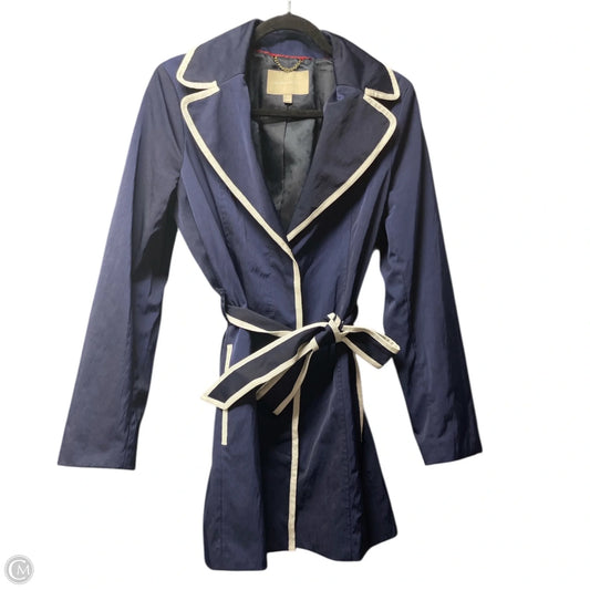 Coat Trench Coat By Banana Republic In Navy, Size: M