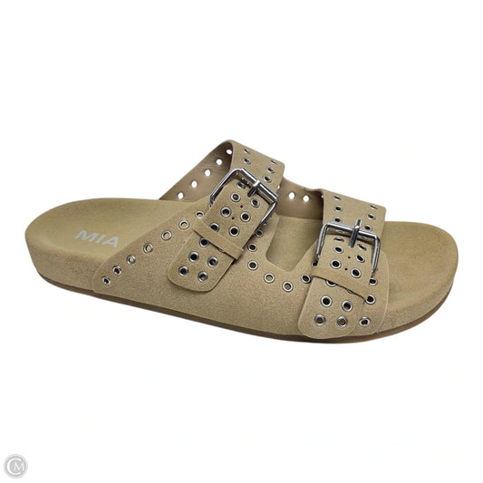 Sandals Flats By Mia In Tan, Size: 9.5