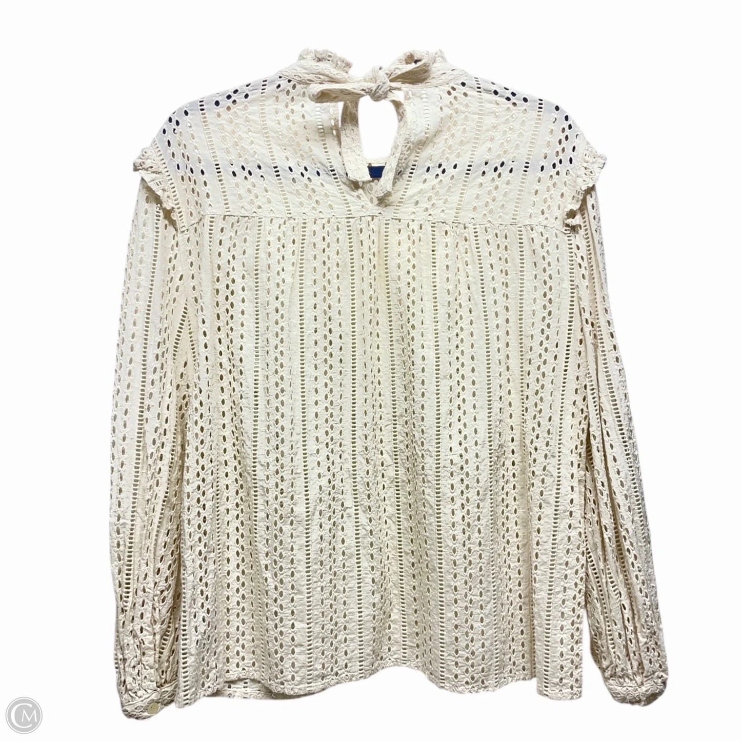 Top Long Sleeve By Madewell In Ivory, Size: M