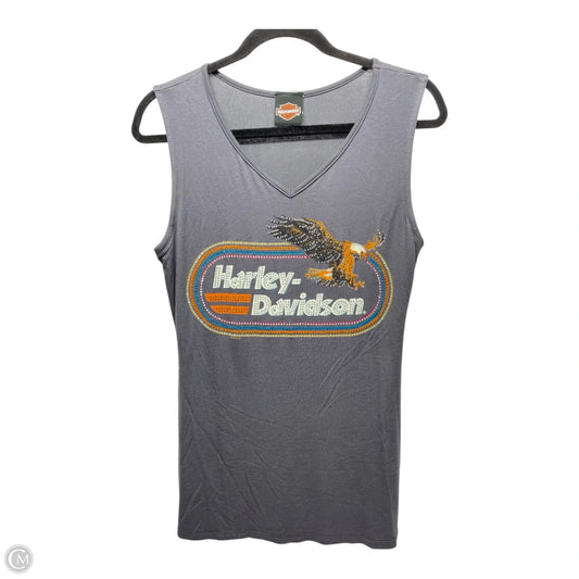 Top Sleeveless By Harley Davidson In Grey, Size: S