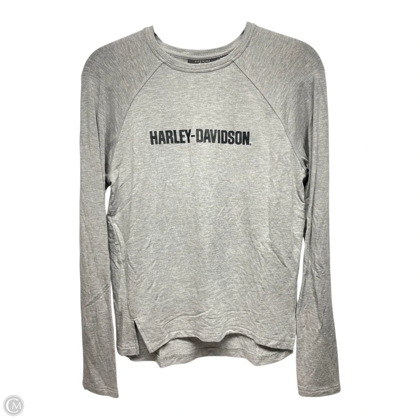 Top Long Sleeve By Harley Davidson In Grey, Size: S