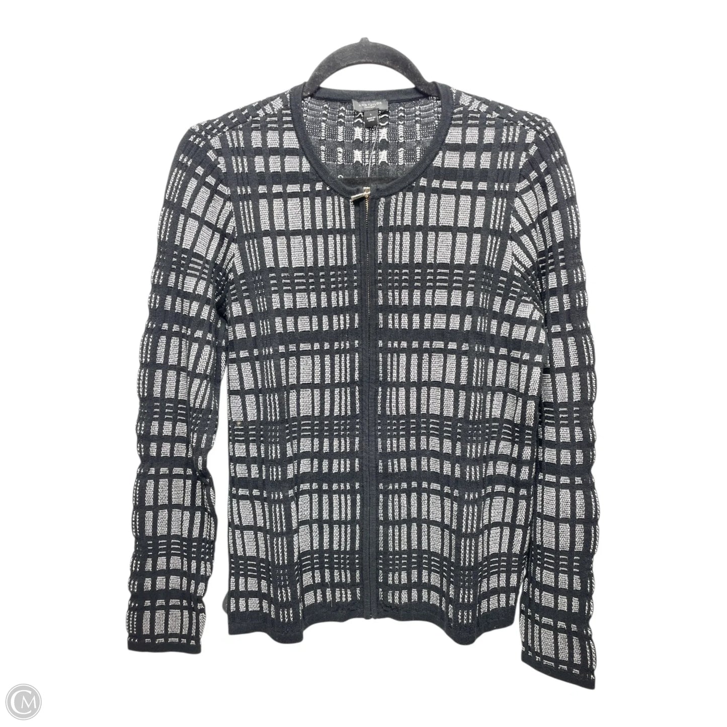 Jacket Other By Ann Taylor In Black & White, Size: L