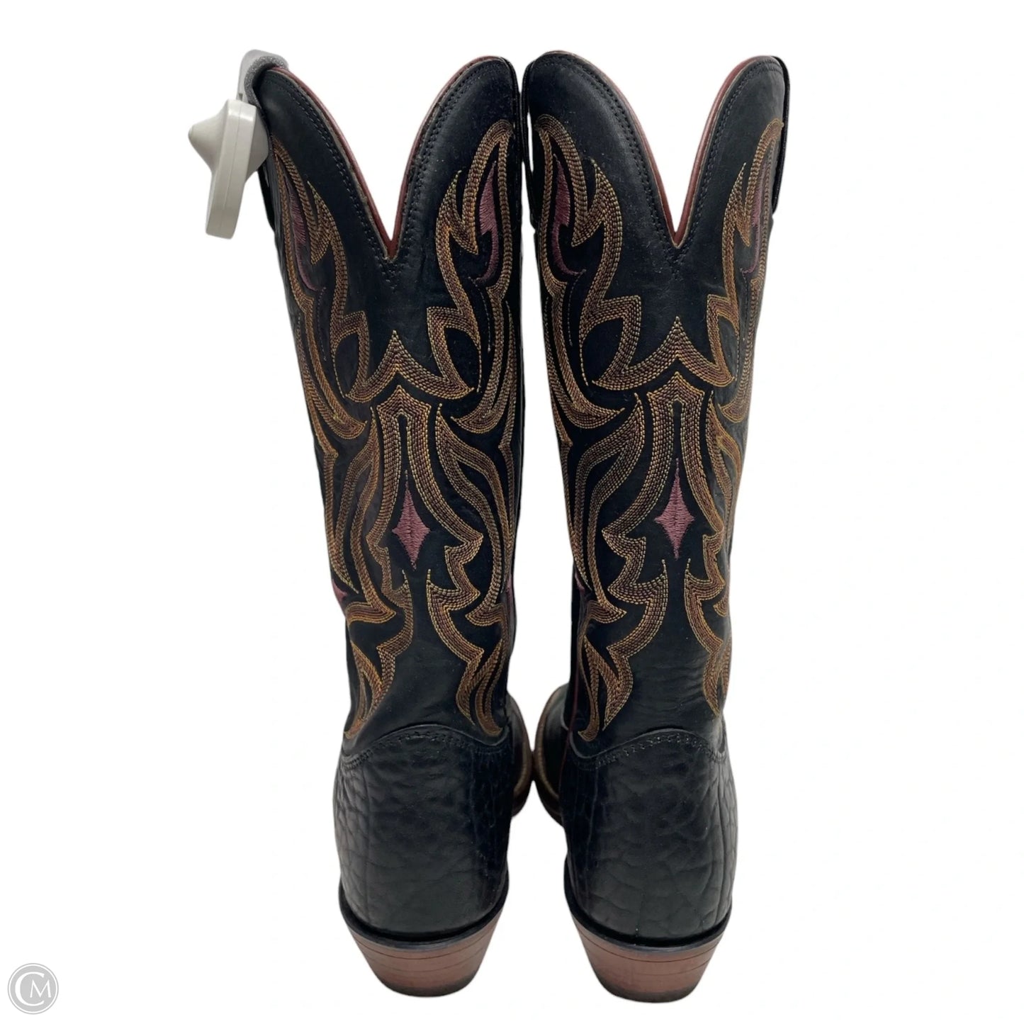 Boots Western By Justin In Black & Yellow, Size: 8