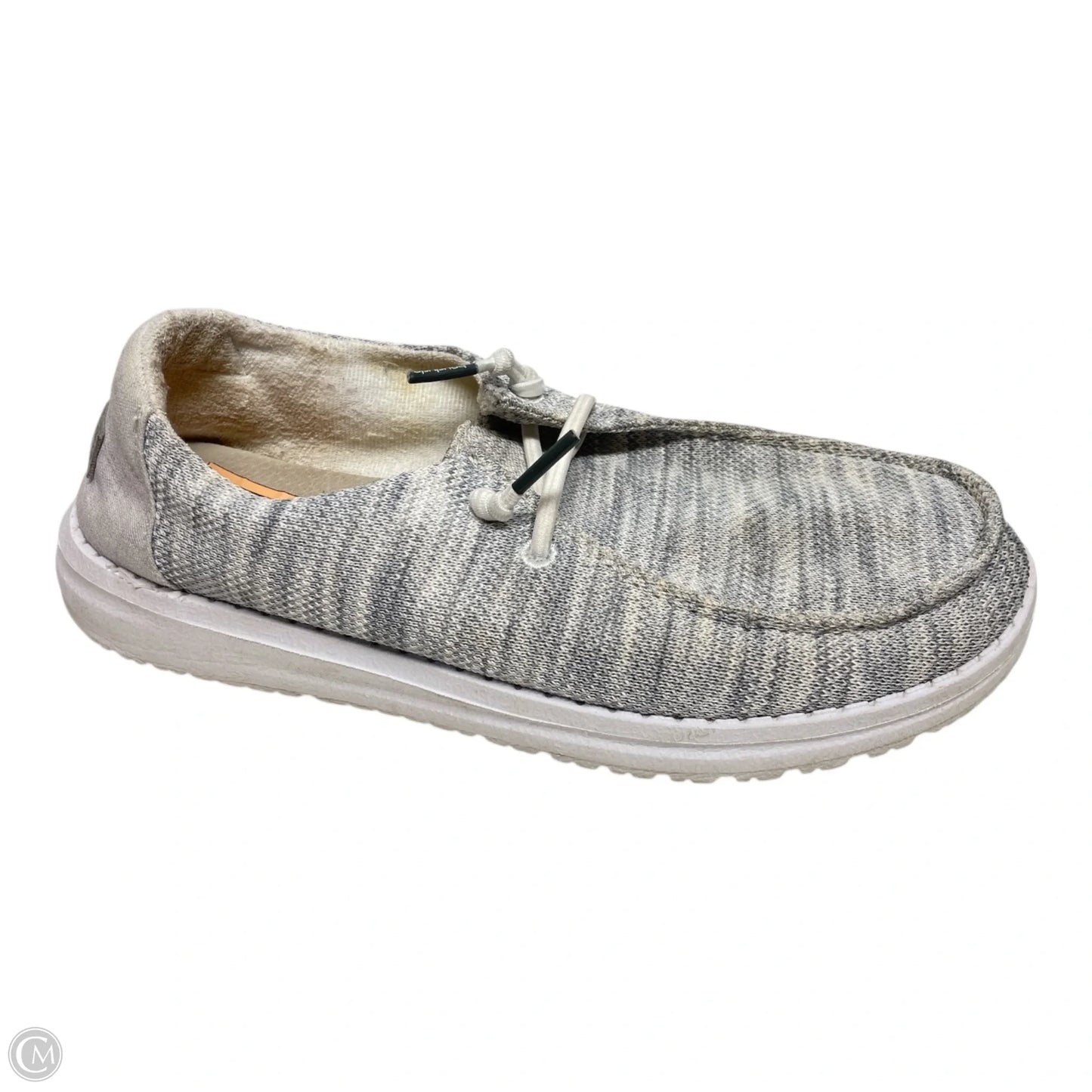 Shoes Flats By Hey Dude In Grey, Size: 7