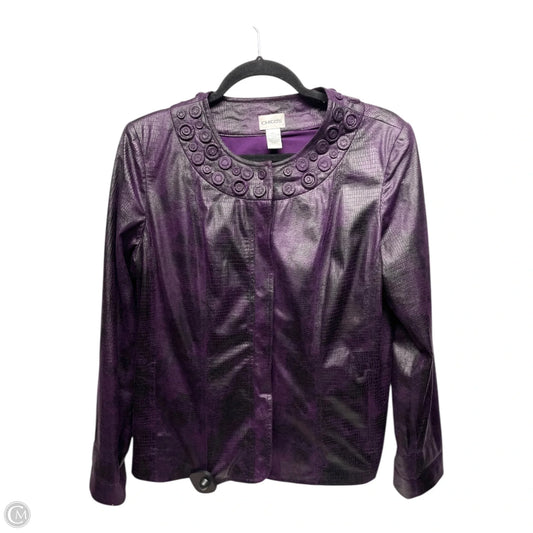 Blazer By Chicos In Purple, Size: M