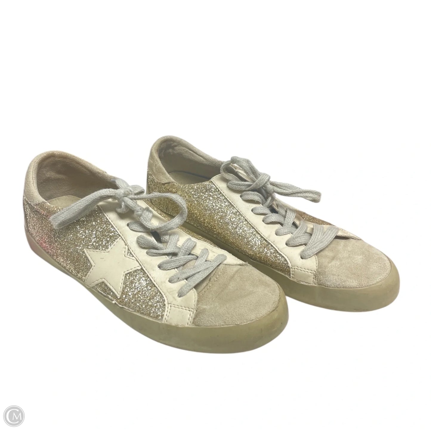 Shoes Sneakers By Shu Shop In Gold & Tan, Size: 8