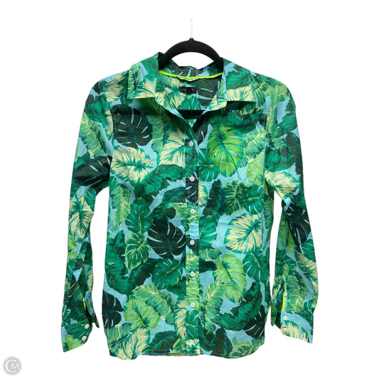 Top Long Sleeve By Talbots In Tropical Print, Size: Xs