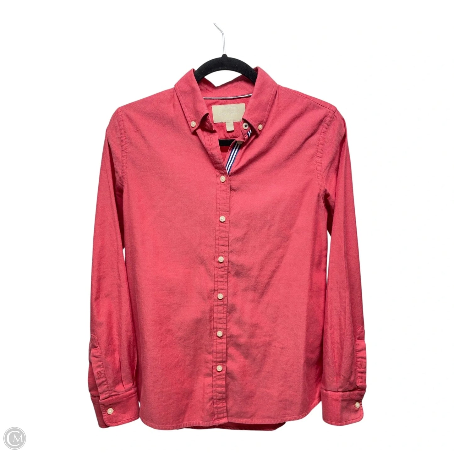 Top Long Sleeve By Banana Republic In Coral, Size: S