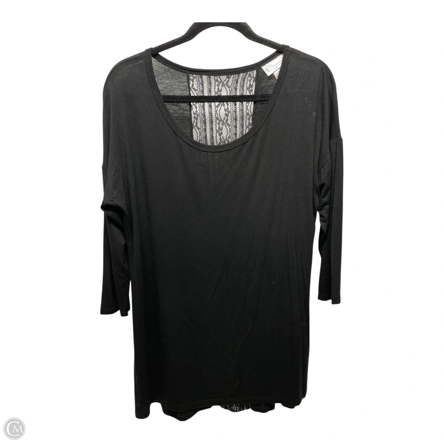 Top 3/4 Sleeve By Shyanne In Black, Size: L