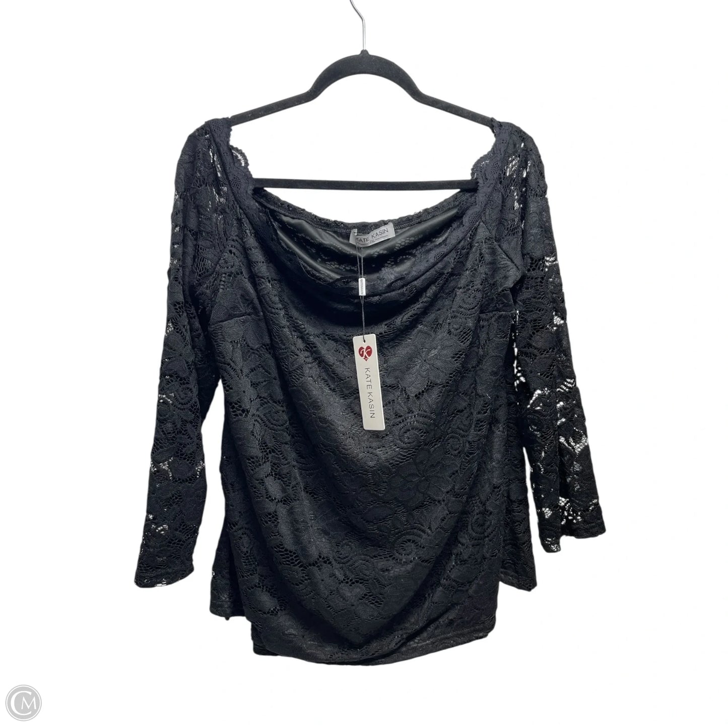 Top Long Sleeve By Kate Kasin In Black, Size: 2x