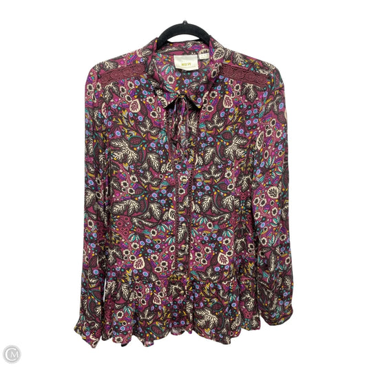 Blouse Long Sleeve By Maeve In Floral Print, Size: 6