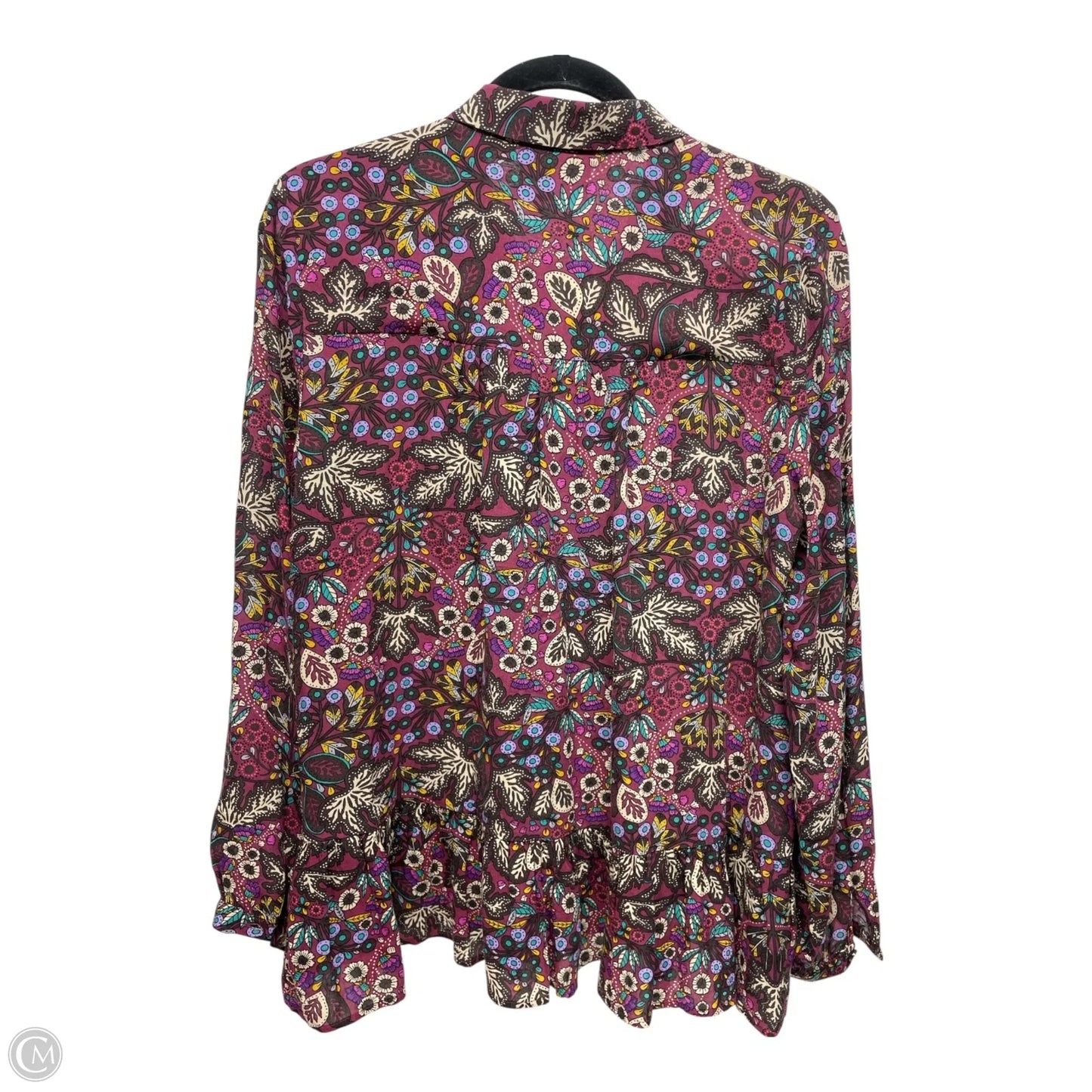 Blouse Long Sleeve By Maeve In Floral Print, Size: 6