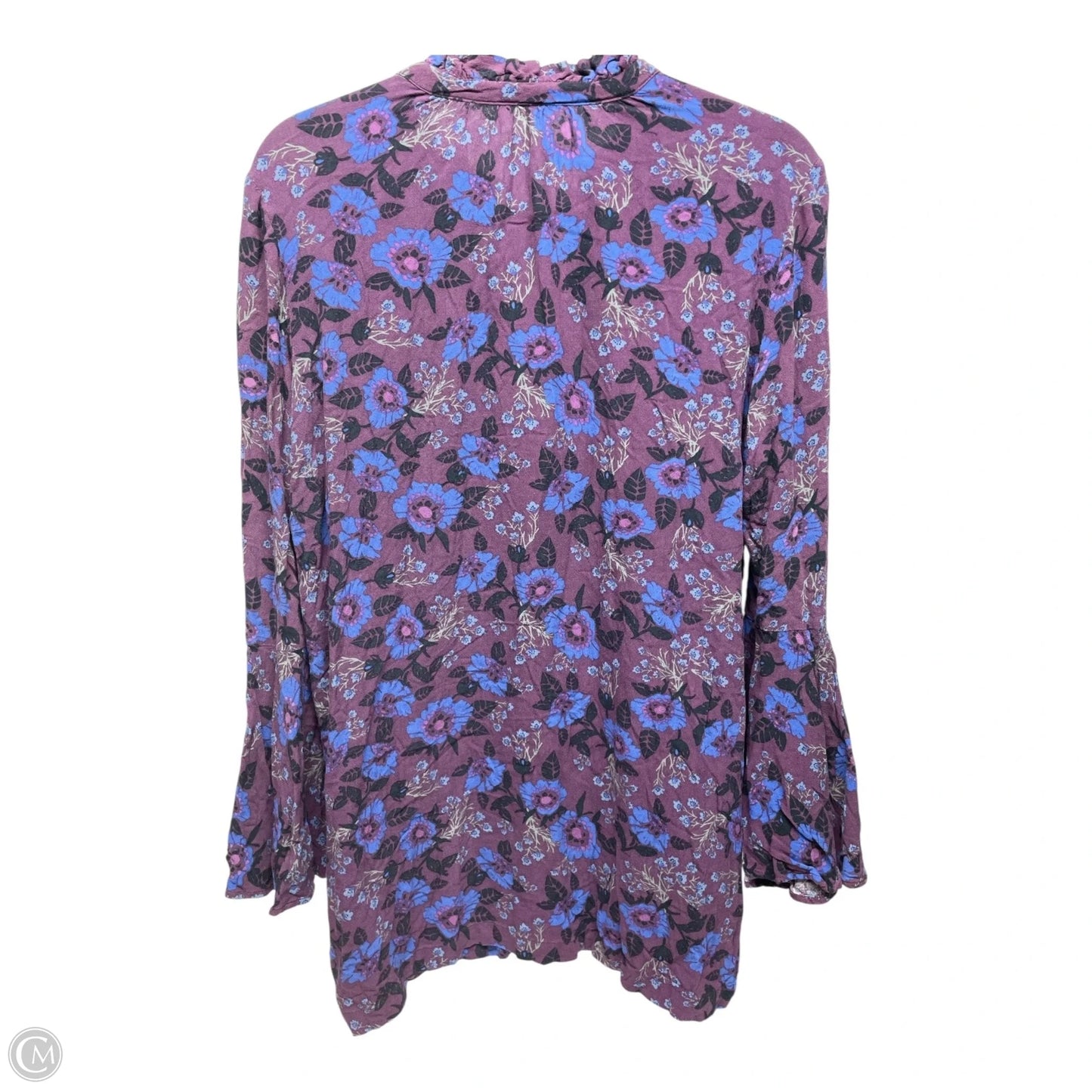 Top Long Sleeve By Free People In Floral Print, Size: M
