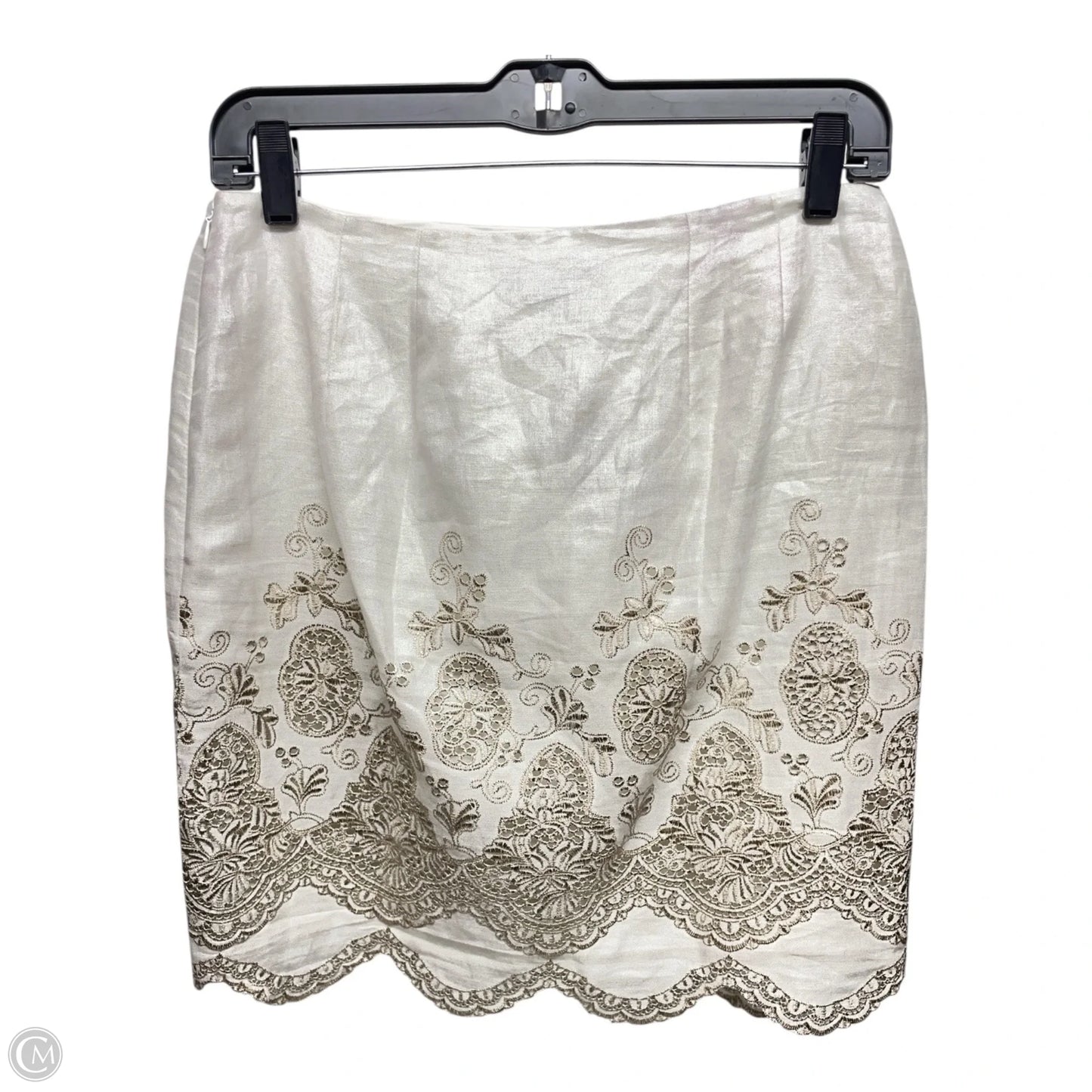Skirt Mini & Short By Ann Taylor In Tan & White, Size: 4p