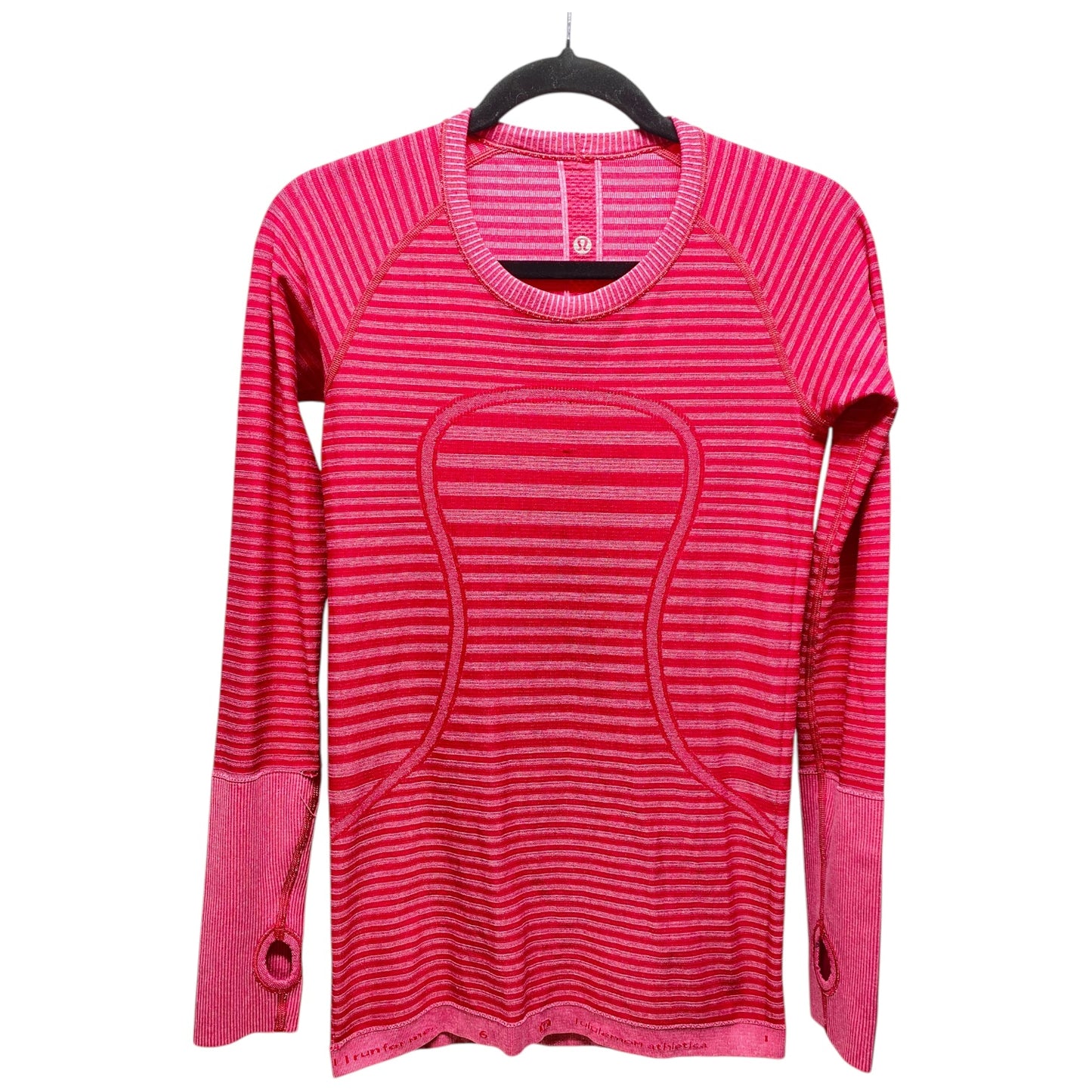 Athletic Top Long Sleeve Crewneck By Lululemon In Pink, Size: M