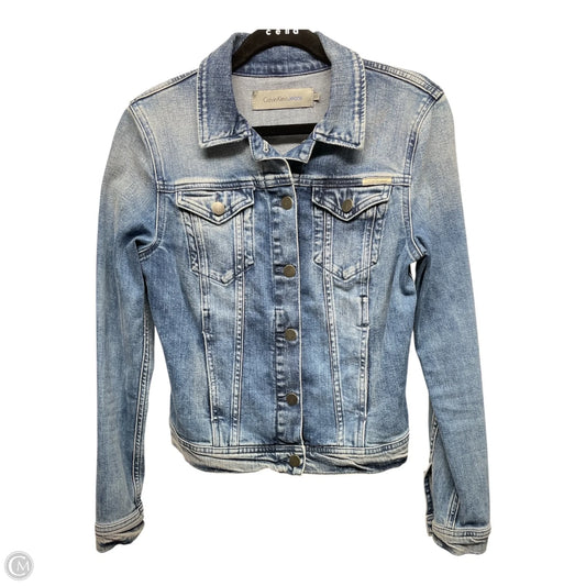 Jacket Denim By Calvin Klein In Blue Denim, Size: Xs