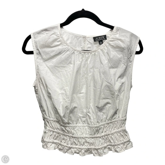 Top Sleeveless By J. Crew In White, Size: Xs