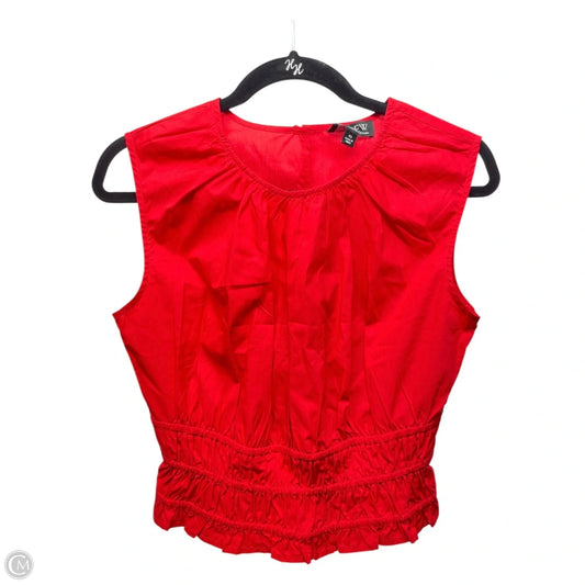 Top Sleeveless By J. Crew In Red, Size: Xs