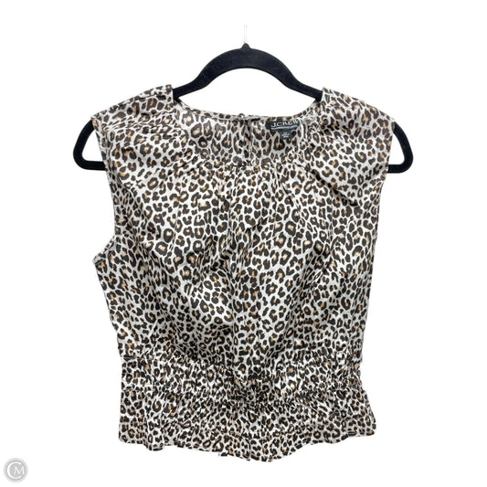 Top Sleeveless By J. Crew In Animal Print, Size: Xs