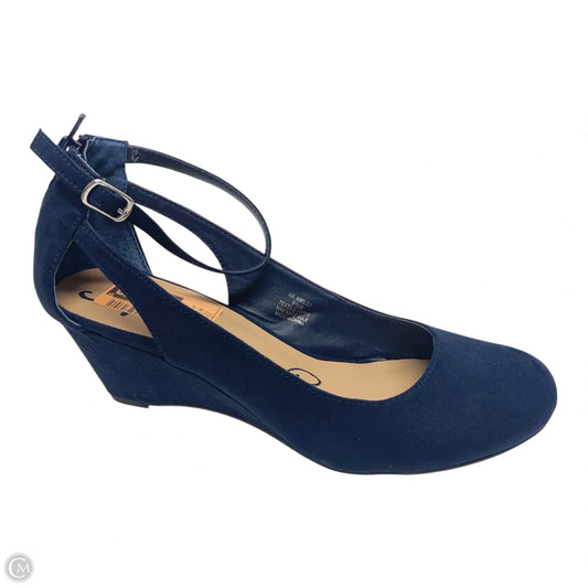 Shoes Heels Wedge By American Rag In Navy, Size: 9.5