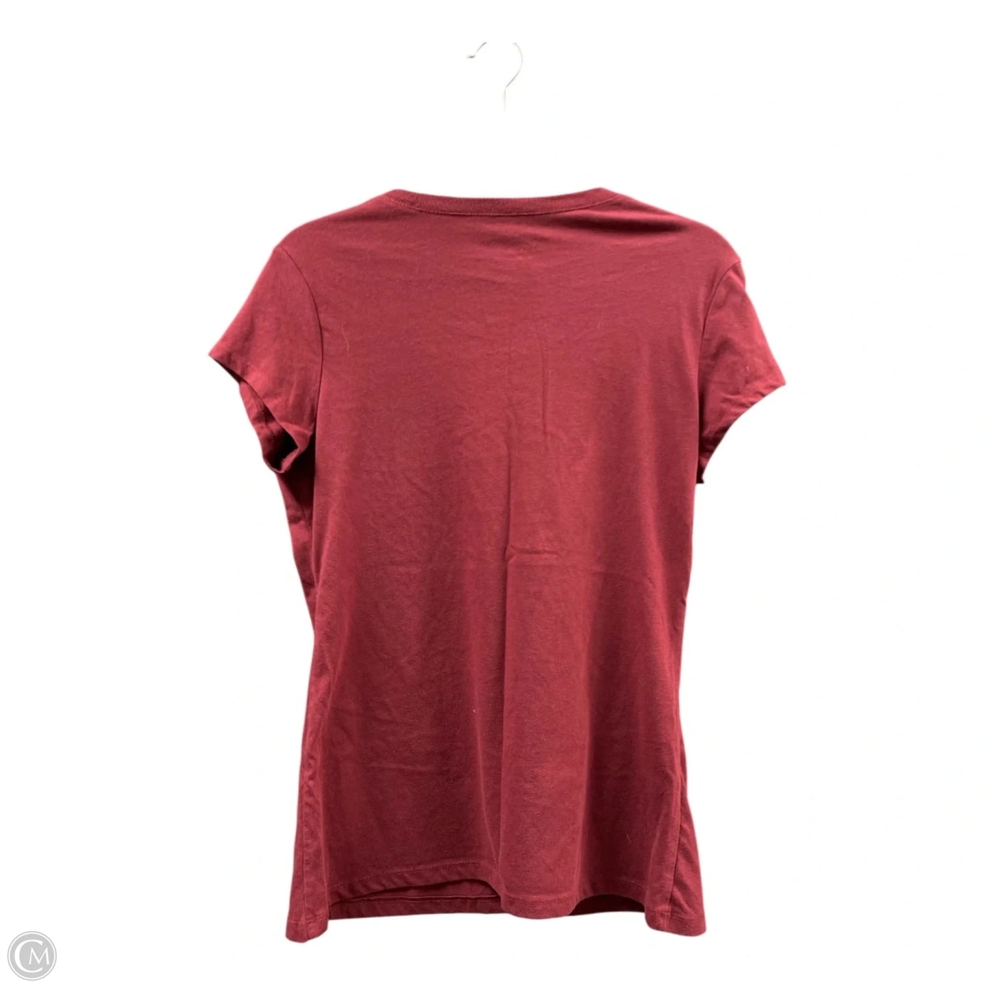 Top Short Sleeve By Wound Up In Red, Size: Xl