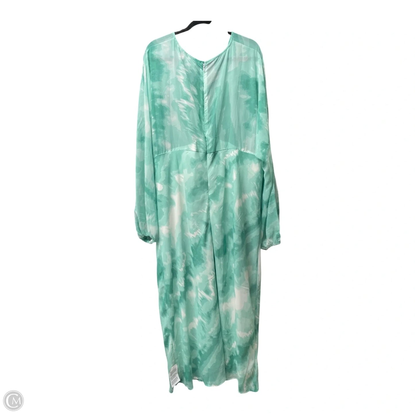 Dress Casual Maxi By Asos In Green & White, Size: 2x
