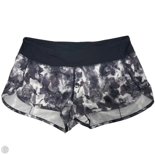 Athletic Shorts By Lululemon In Floral Print, Size: 8