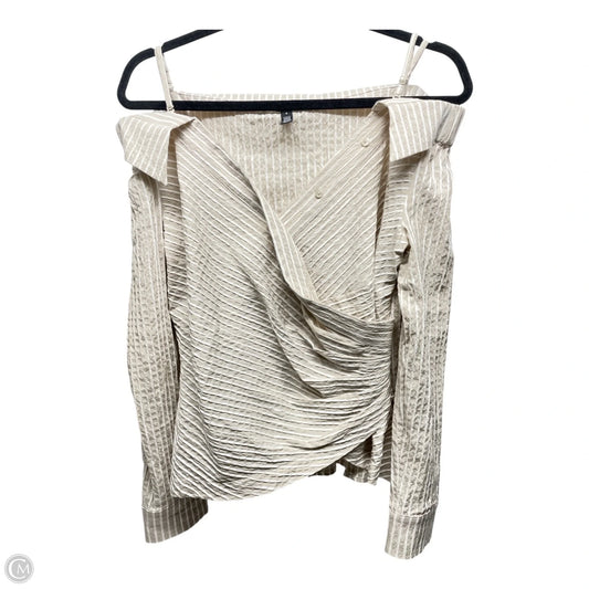 Top Long Sleeve By White House Black Market In Striped Pattern, Size: 4