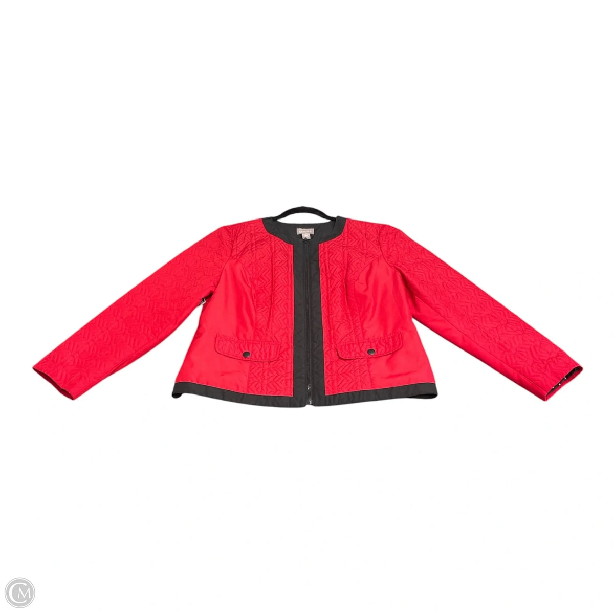 Jacket Puffer & Quilted By Chicos In Red, Size: L