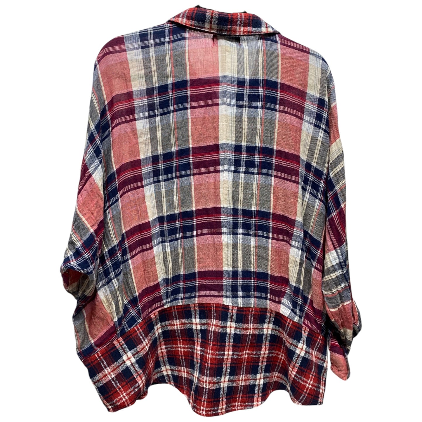 Top Long Sleeve By Ethereal In Plaid Pattern, Size: L