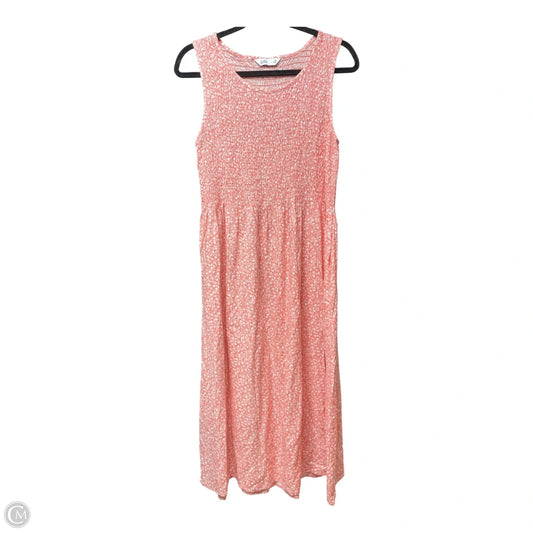 Dress Casual Midi By Croft And Barrow In Floral Print, Size: M