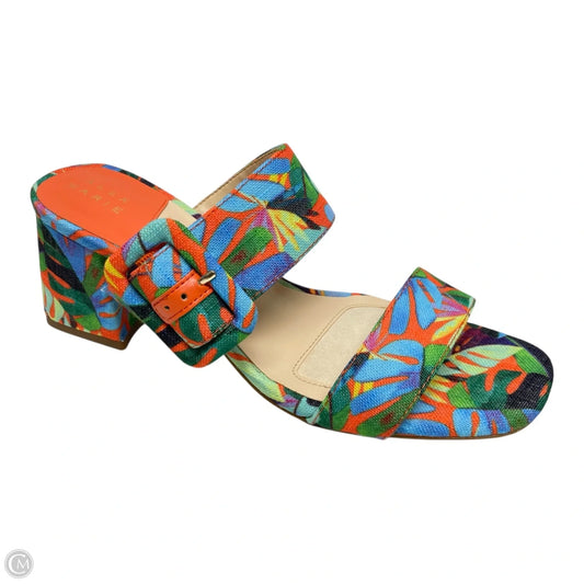 Shoes Heels Block By Alex Marie In Tropical Print, Size: 8
