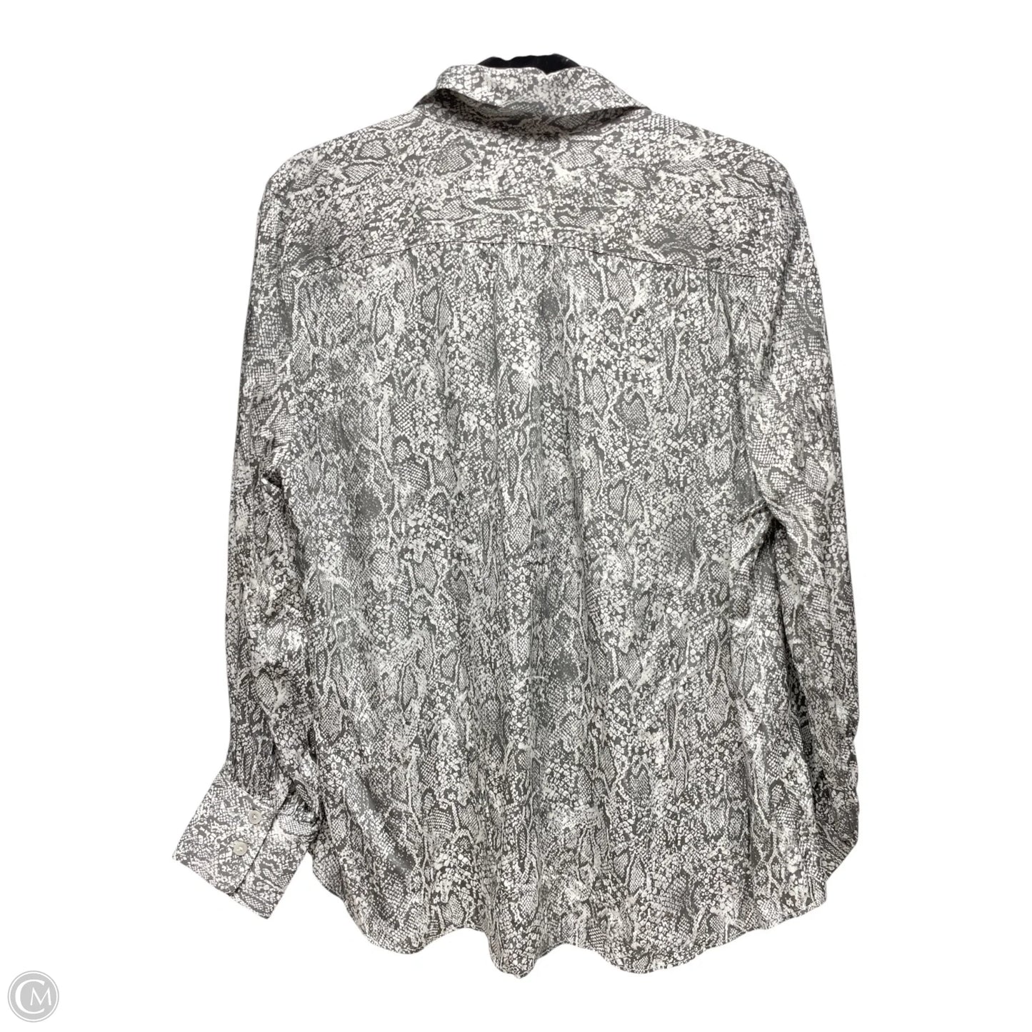 Tunic Long Sleeve By Chicos In Snakeskin Print, Size: L
