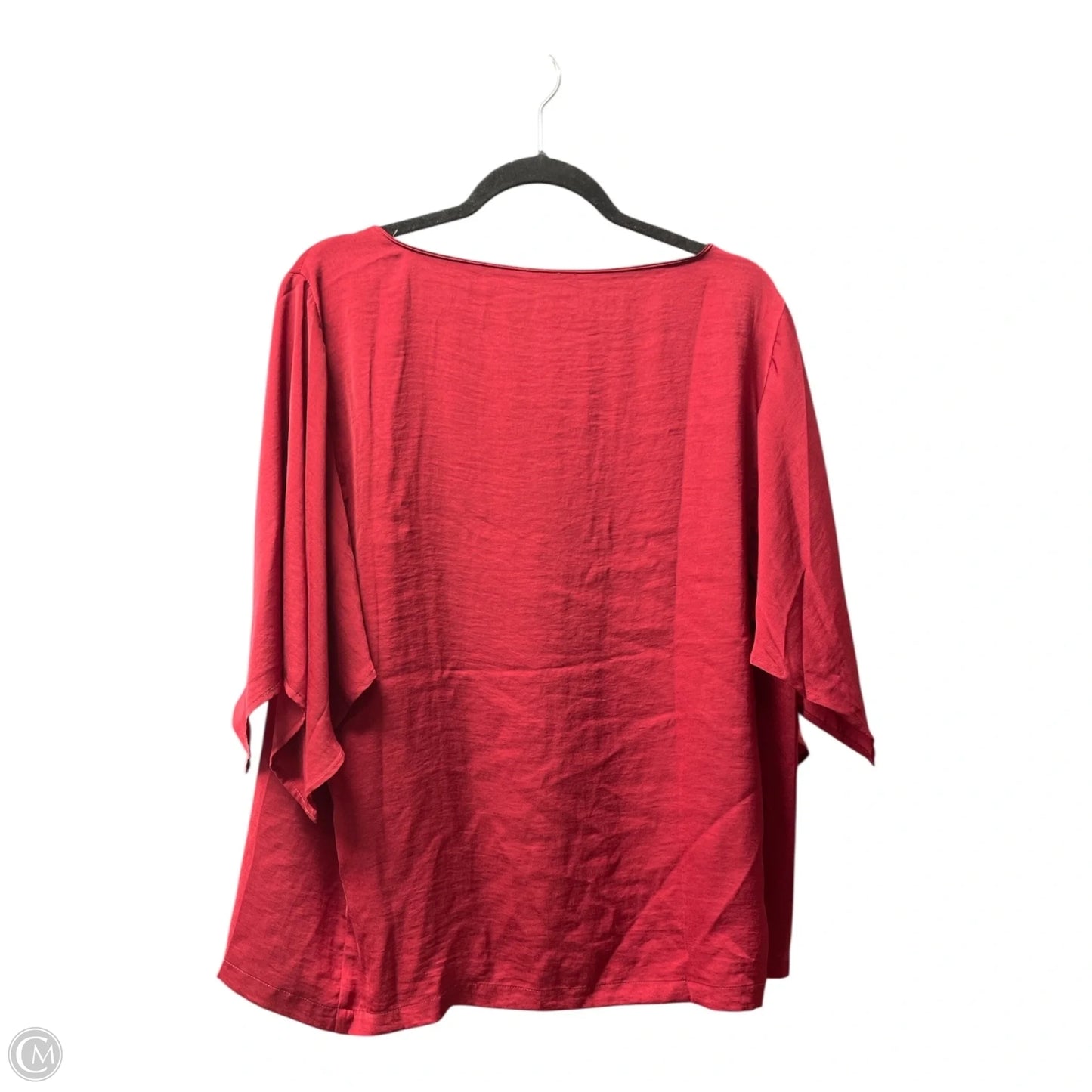 Blouse 3/4 Sleeve By Chicos In Red, Size: L