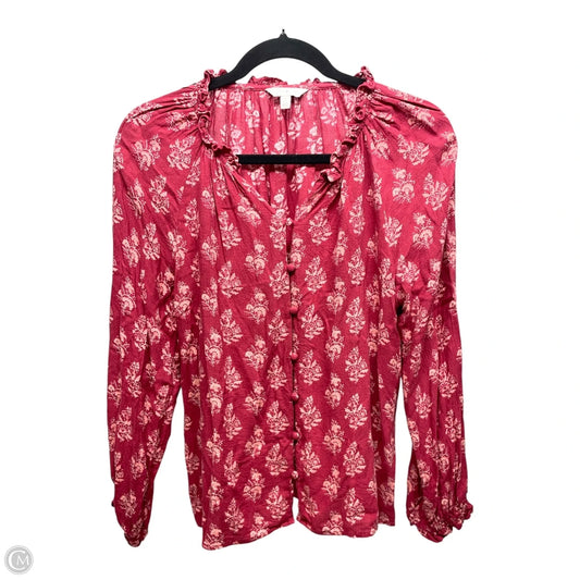 Top Long Sleeve By Lucky Brand In Floral Print, Size: Sp