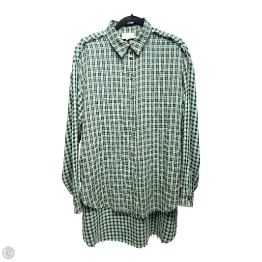 Tunic Long Sleeve By BEFORE YOU In Plaid Pattern, Size: M
