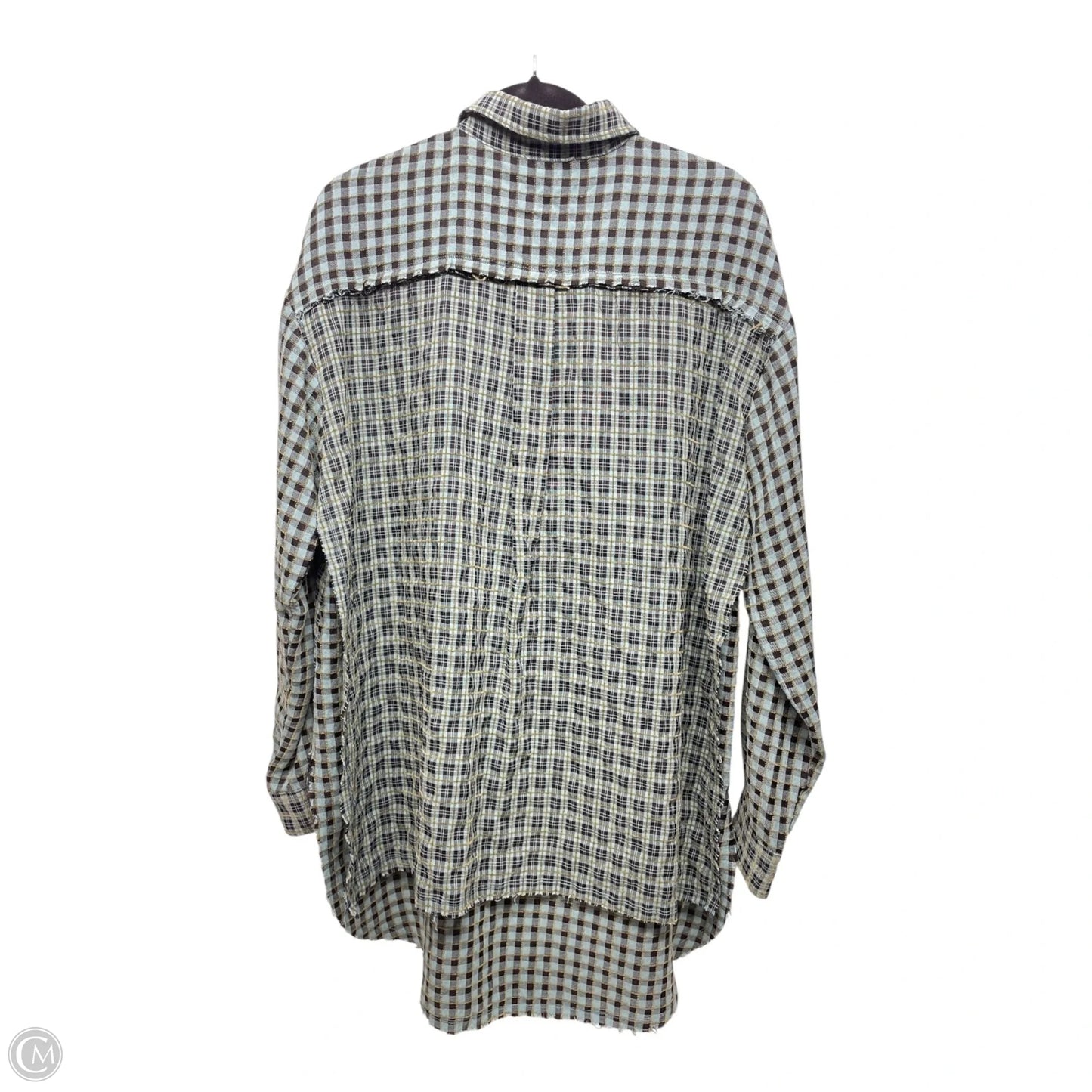 Tunic Long Sleeve By BEFORE YOU In Plaid Pattern, Size: M