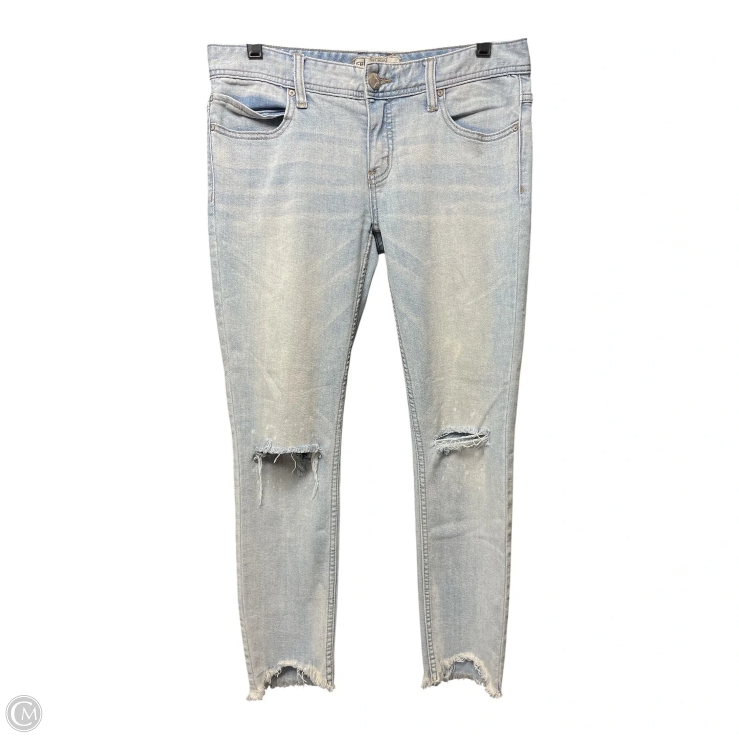 Jeans Skinny By Free People In Blue Denim, Size: 4