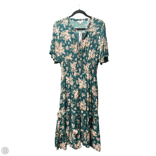 Dress Casual Midi By Baltic Born In Floral Print, Size: Xl
