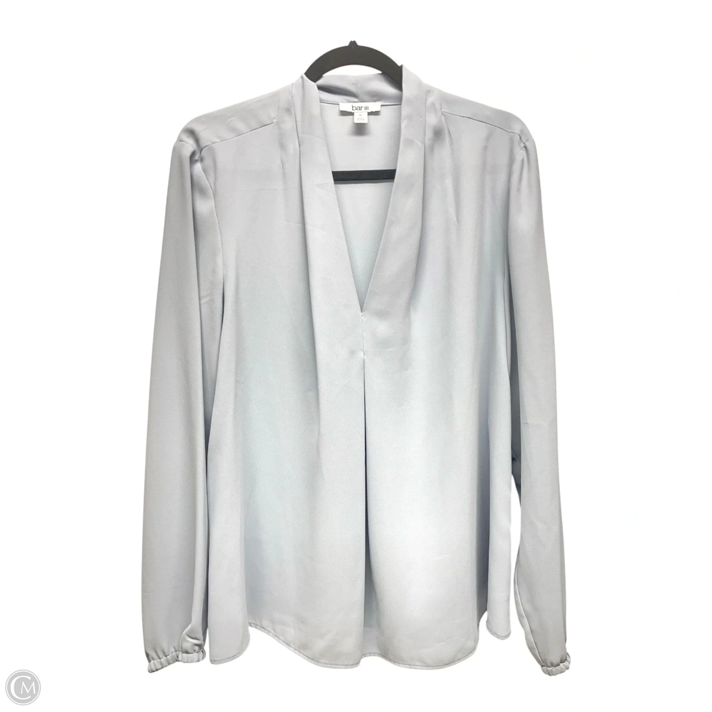 Blouse Long Sleeve By Bar Iii In Grey, Size: Xl