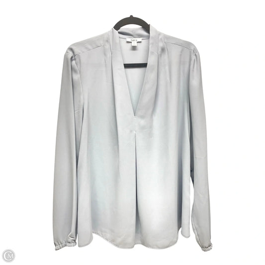 Blouse Long Sleeve By Bar Iii In Grey, Size: Xl