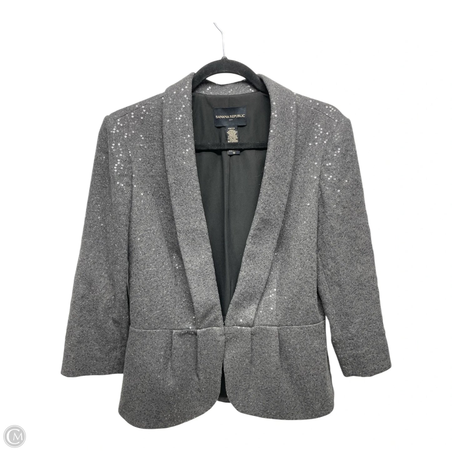 Blazer By Banana Republic In Grey, Size: 10
