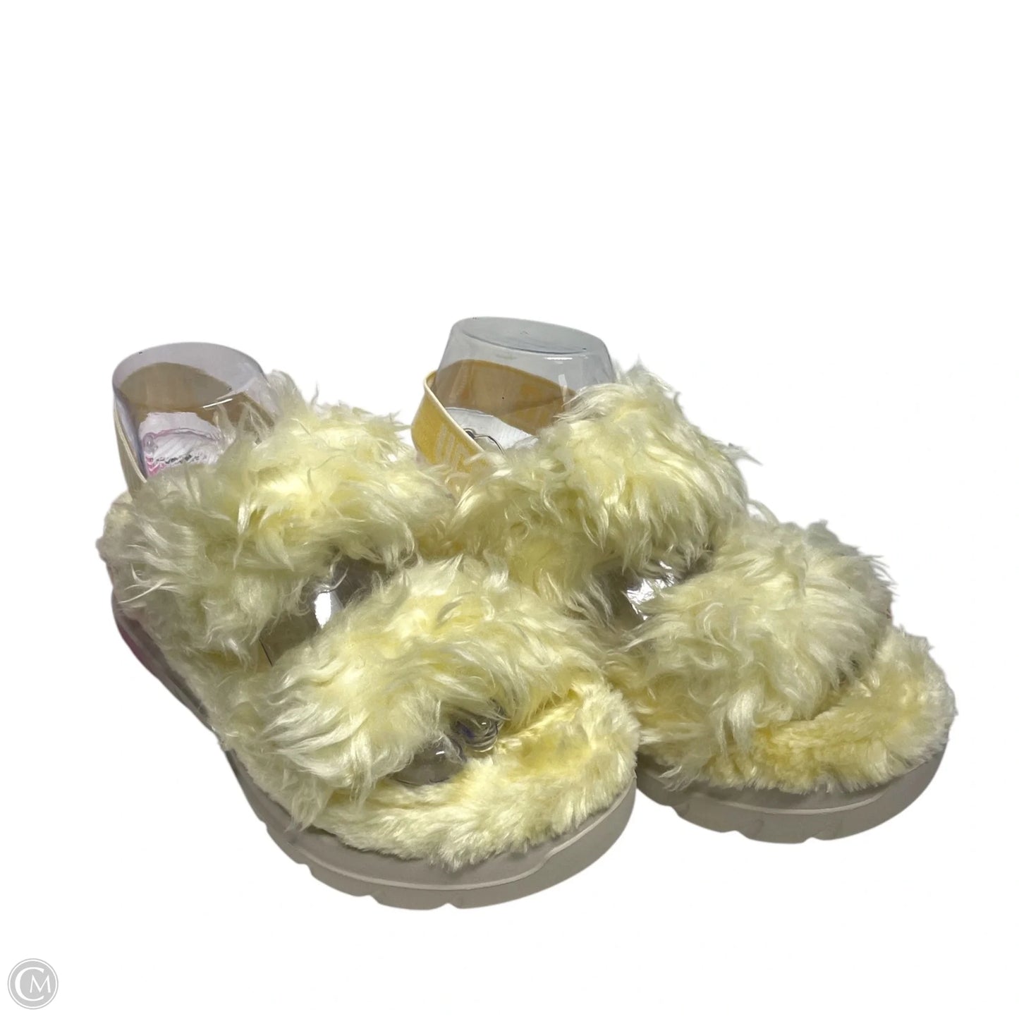 Slippers Designer By Ugg In Yellow, Size: 8