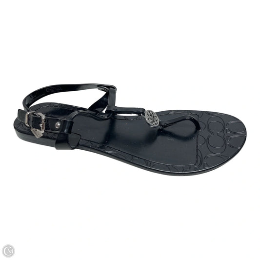 Sandals Designer By Coach In Black, Size: 9