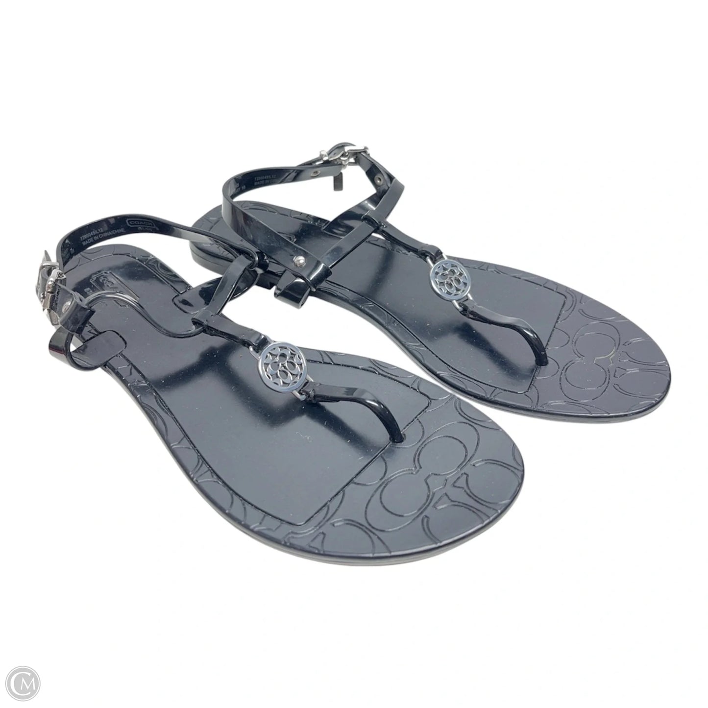 Sandals Designer By Coach In Black, Size: 9
