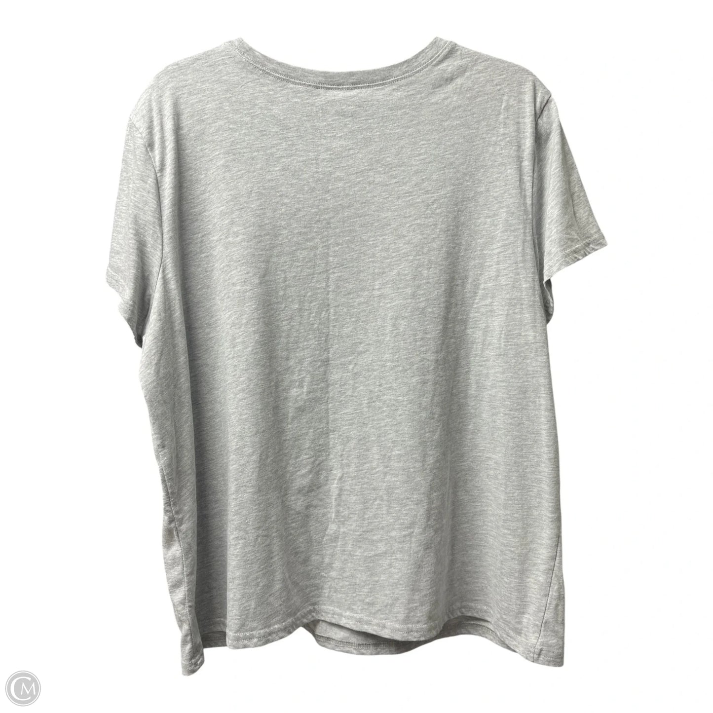 Top Short Sleeve By Wound Up In Blue & Grey, Size: Xxl