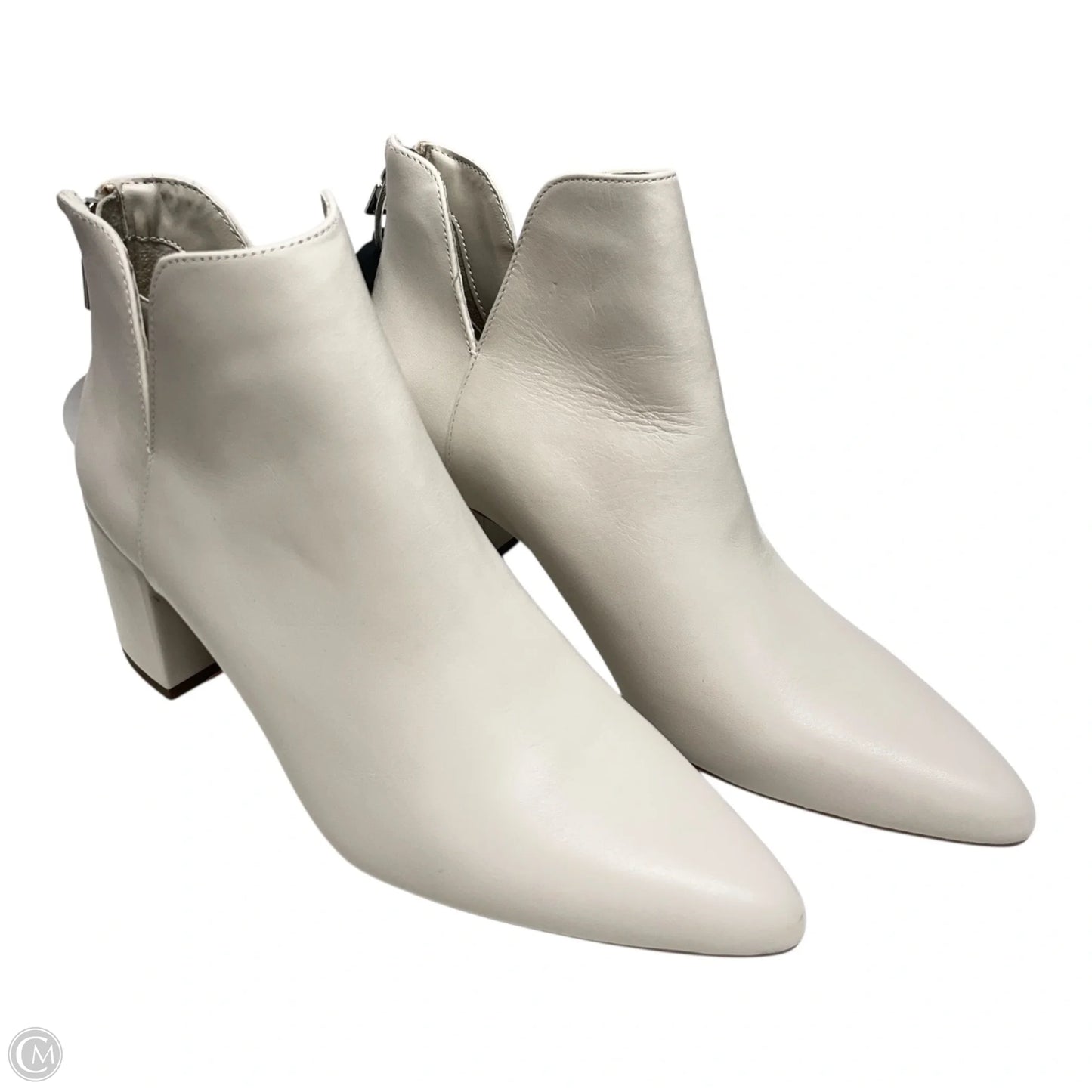 Boots Ankle Heels By Blondo In Ivory, Size: 10
