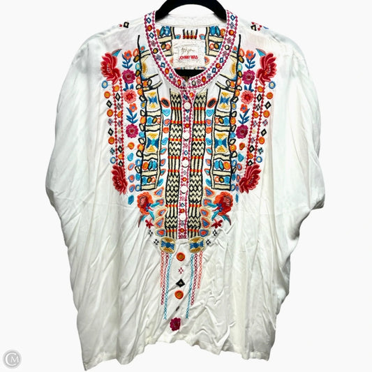 Top Short Sleeve Designer By Johnny Was In Multi-colored, Size: S